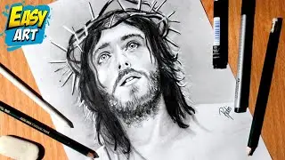 🔴 Как рисовать ИИСУСА из НАЗАРЕТА - Как рисовать ИИСУСА - Easy Art