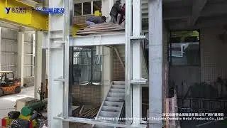 Prefabricated Light Steel Structure Factory Warehouse with Inter-Layers & Staircases
