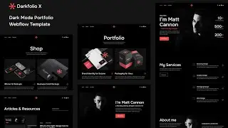 Darkfolio X - Dark Mode Design Portfolio Webflow Template | BRIX Templates