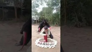 Pretty Girl destroys the two-horned gorilla monster
