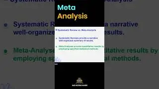 Difference Between Meta Analysis And Systematic Review #medicine #meta #systematic #lecture #review