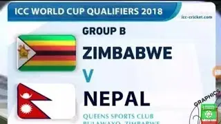 ICC #WCQ Nepal vs Zimbabwe highlights