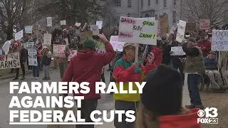 Maine farmers protest federal cuts in Augusta