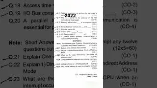 Computer Organisation #diploma #hsbte #4thsem #polytechnic #computerscience #questionpaper2022