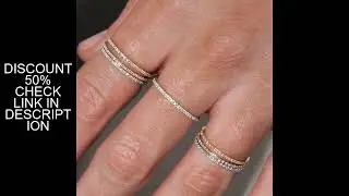 Delicate Micro Pave Zircon Rings For Women Trendy Chic Crystal Daily Dating Women's Stackable Tiny R
