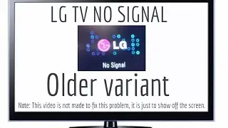 Older LG TV no signal