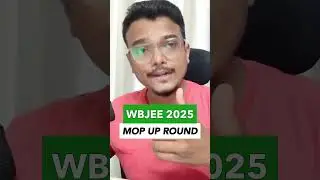 Mop up round probability | WBJEE 2025 Counselling #wbjee2025 #shorts