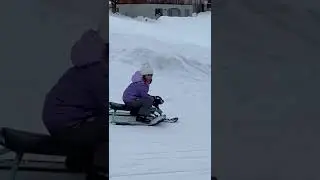 Sledging is fun #snow #sledge #switzerland