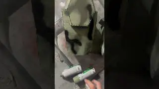 Camouflage spray painting tip! #powerarmor #youtubeshorts #spraypaintart