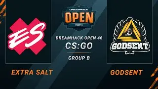 CS:GO - Extra Salt vs. GODSENT [Inferno] Map 1 - DreamHack Open 46  - Group B - NA