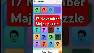 17 November Major puzzle durov Solved Today | Major Daily combo card 17 November Major puzzle duro