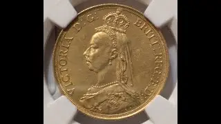 1887 Queen Empress Victoria Great Britain 2pound　2sovereign Gold Coin イギリス ヴィクトリア女王 2ポンド金貨 NGC MS62