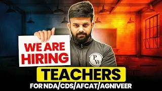 We Are Hiring Teachers For NDA, CDS, AFCAT & Agniveer Exams | Faculty Recruitment For Defence Exams🚨