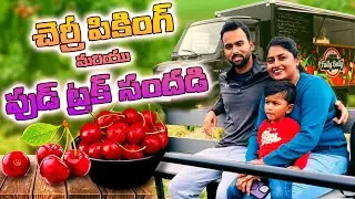 America- లో చెర్రీ పికింగ్ మరియు ఫుడ్ ట్రక్ సందడి. Picking and Food truck event #america #telugu