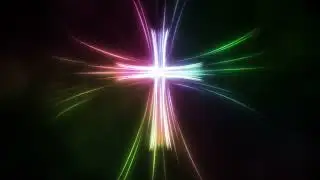 Radiant Cross Worship Background Video Loop 4K | Dynamic Neon Glow Praise & Sunday Service Screen