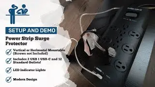 Setup and Demo - SUREANCE Mountable Power Strip Surge Protector