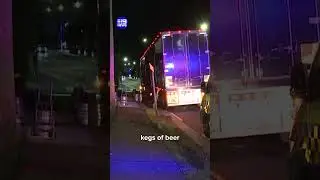 Beer bandits steal kegs form crashed truck | 9 News Australia