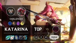Katarina Top vs Ornn - EUW Challenger Patch 10.3