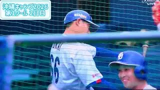 知野、石川、鵜飼、田中フリーバッティング第一クール二日目