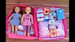 American Girl Twins Packing for Vacation