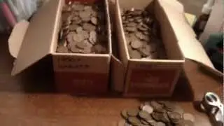 Searching Bank Bag of Copper Lincoln Wheat Cents - Finding Errors & Varieties