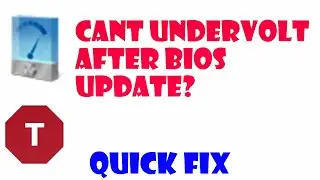 Can't Undervolt After BIOS Update? | Quick Fix