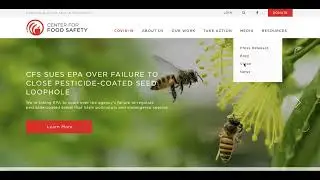 Center for Food Safety multi media landing page example