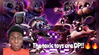 Fnaf toxic toys vs toxic withered animatronics @Jaze reaction 