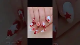 Hand drawing star for Chinese new year#gelnail#handrawing#cutenailartdesign #手繪#hardgel