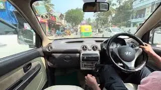 Old model hyundai santro xing pov drive