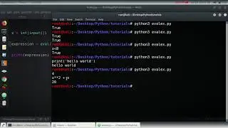 Python Tutorials: Eval