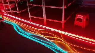 LED pole light in red amber green are testing
