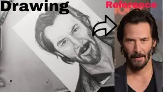 John Wick Drawing (Reanu Reeves)#drawing #art