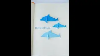 How to fold Kirigami Dolphin (Traditional) #Shorts