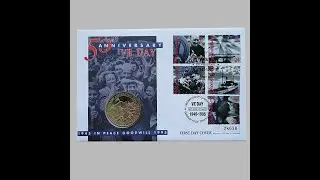 1995 50th Anniversary VE Day &pound;2 Pounds Coin Cover - Guernsey First Day Covers by Mercury