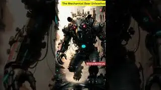 The Mechanical Bear Unleashed | #shorts #3danimation  #monster  #steampunkart #ai