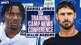 Malik Nabers on facing Sauce Gardner, Daniel Jones on Jets' joint practice | SNY