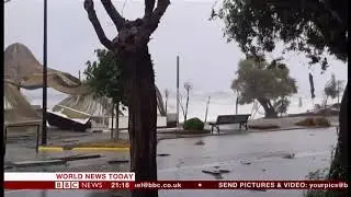 Extreme weather 2018 - Cyclone Zorbas (Greece) - BBC News - 29th September 2018