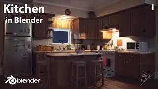 Creation of a realistic Kitchen in Blender 2.79 - 1 of 2