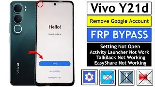 Vivo Y21d GOOGLE/FRP BYPASS (Without PC) 2026 EasyShare Not Work | Remove Google Account Android 15