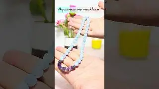 Natural Aquamarine Crystal Healing Necklace for Calm, Communication, Emotional Clarity, and Peace
