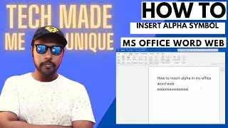 How to insert alpha symbol in ms office word web