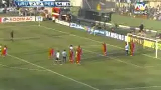 la atajada de penal de DIEGO PENNY!!!PERU VS URUGUAY jajajajj diego forlan???