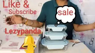 Unboxing of glass lunch box | अब पाए पूरी जानकारी  ग्लास लंच बॉक्स की |#lezypanda #unboxing