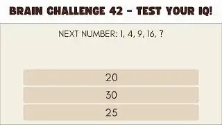 Brain Challenge 42 - Test Your IQ!