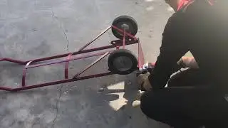 Homemade canoe cart on a budget