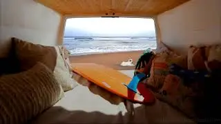 Cozy Camper Van with Beach View and Gentle Ocean Sounds - For Sleep | Study | Relaxing | 10hrs Long