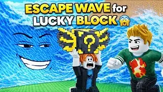 Noob to PRO in Escape Tsunami Lucky Block?! 😱 #roblox #escapetsunami 
