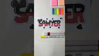 Name Art Hand Lettering | Micky Mouse ✨#artsy #satisfying #shorts