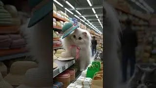Persian Cat Goes Shopping 🛒 | Funny Cat Short